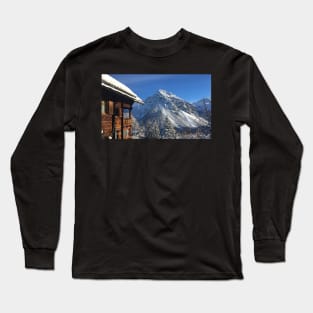 Looking out over the Swiss mountains Long Sleeve T-Shirt